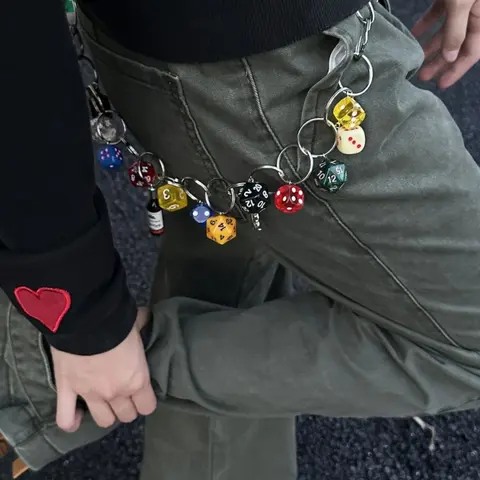Colorful Dice Bag Charm, Fashionable Keychain Accessory, Trendy Clothing Decoration, Perfect Gift for Bags, Clothes, Keys, Charms for Bags, Bag Accessories Charms, Cute Purse Charms