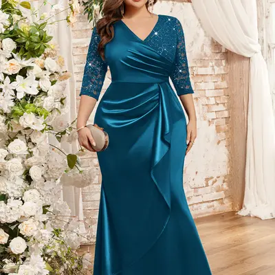 dusty blue bridesmaid dresses lulus Chiffon Shoulder Tie Sweetheart Empire Dress Height 175cm 10.31-specials Цвят:Детелина A Line Green Tulle