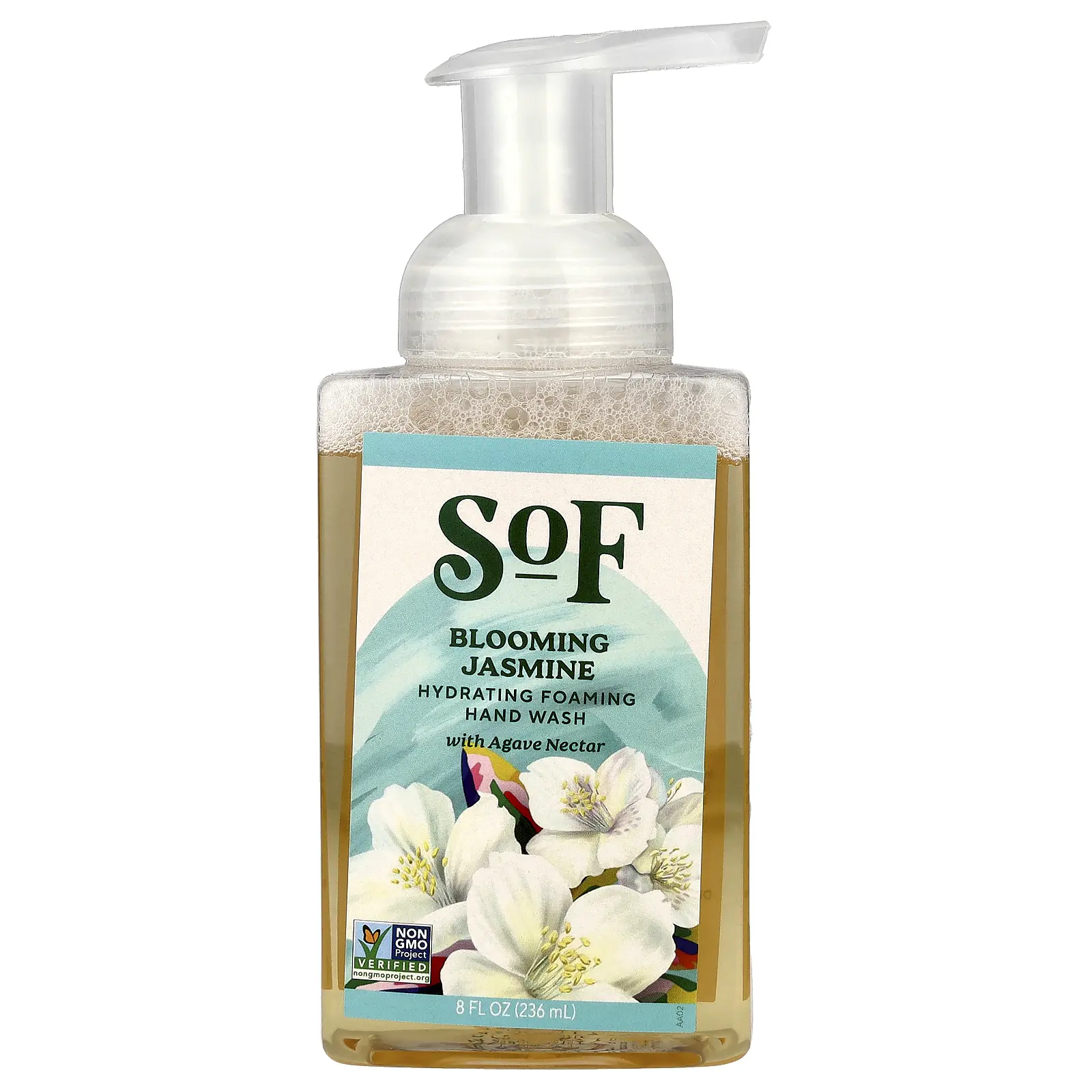 SoF Hydrating Foaming Hand Wash with Agave Nectar, Blooming Jasmine, 8 fl oz (236 ml)