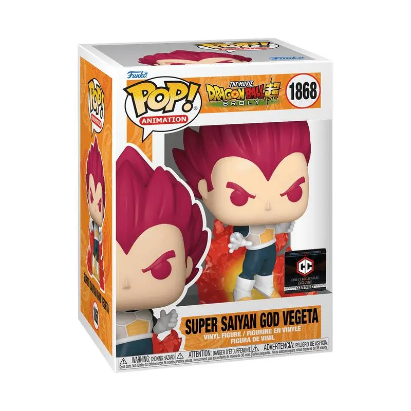 Funko Pop! Dragon Ball Super - Super Saiyan God Vegeta (Chalice Collectibles) (Common) #1868 Exclusive Collectible Pop Vinyl Figure