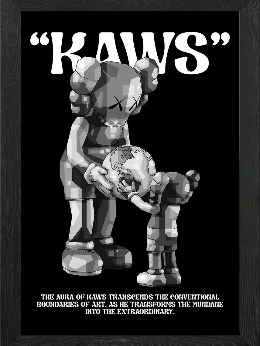 KAWS Canvas Print - Hypebeast-Themed Home Decor Wall Art for Living Room