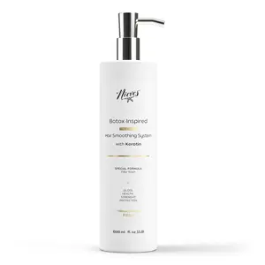 Nieves Botox Inspired Treatment Hair Smoothing System with Keratin 33.8 fl oz Formaldehyde Free Moisture Retaining Formula for Damaged Hair Care