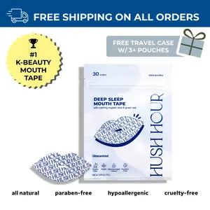 HUSH HOUR Mouth Tape - UNSCENTED - Rest Recovery - Organic Green Tea - Skincare Tool - Lip care Jawline Contour Tape