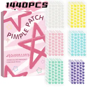 1440 Patches, Star Pimple Patches for Face, Hydrocolloid Acne Patch, Tea Tree Oil, Absorbing Cover, Cute Design, Blemish Patches