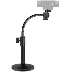 InnoGear Webcam Stand for Desk, Camera Stand Mount Gooseneck Arm for Logitech Webcam C922 C930e C920S C920 C615 C960 C920x BRIO 4K NexiGo N60, Phone Mount, Right Light, GoPro with 1/4" Thread
