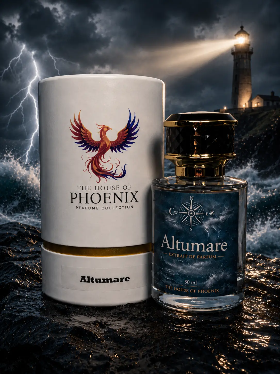 Unisex Altumare Extrait De Parfum 50ML by The House of Phoenix, Aromatic Aquatic Aquatic Cologne, Aromatic Marine Scent with Musk & Ambroxan for Adults