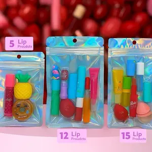 Lippie Bag Personalizada – 5, 9, 12, 15 Pieces Mix & Match Lipstick, Lipgloss, Lip Balm, Tints, and Lip Accessories with Surprises and Gifts Hydrating Glossy Cosmetic
