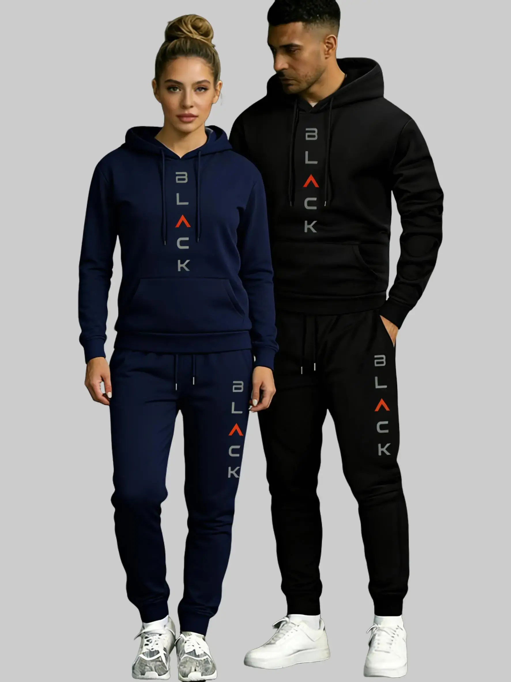 2-piece set including a hooded shirt and pants, trendy and casual, featuring letter prints, comfortable sportswear for women's daily casual sportswear, adult men's casual wear, perfect for autumn and winter wear