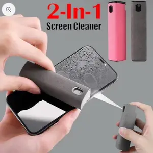 Fingerprint-proof Screen Cleaner with Microfiber Body and Internal Bottle - Safe on All Screens