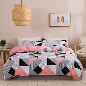 Geometric Pattern Duvet Cover Set, 2/3 Counts Including 1 Count Duvet Cover & 1/2 Counts Pillowcase without Filler, Decorative Duvet Cover, Soft Comfortable Bedding Set for Home Bedroom, Bedroom Decor
