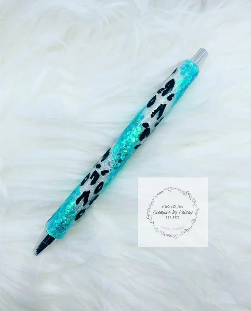 Icey Leopard UV Resin Glitter Pen