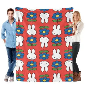 Miffy Cartoon Security Blanket for Toddlers - Cuddle-Friendly Rabbit Design, Super Soft & Machine Washable, Cozy Companion for Playtime, Naps, and All Seasons