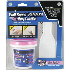 DryDex Spackling Wall Repair Patch Kit, with /White Dry Time , 8 Oz (7079812345)