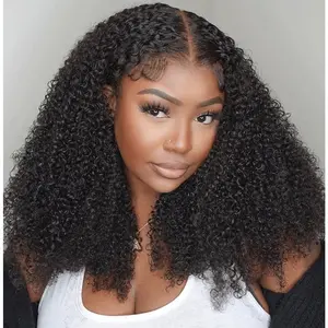18-inch 6x6 HD Lace Glueless Wig – Kinky Curly, 100% Human Hair