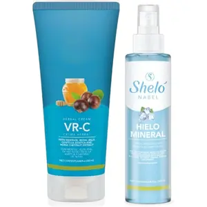 Shelo Nabel Hielo Mineral 8.7 fl Oz & VR-C 250ml Herbal Cream with Menthol Royal Jelly Horse Chestnut for Muscle Joint Relief