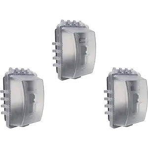 1-Gang Weatherproof In Use Outlet Cover | Horizontal/Vertical Outdoor Plug and Receptacle Protector, Lockable, UL Extra Duty Compliant, 18 Configurations, 3-Pack