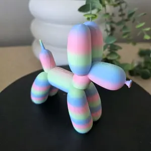 Rainbow Balloon Dog - 3d printed