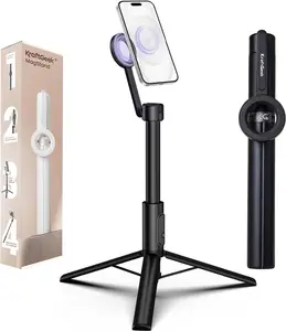 KraftGeek Magnetic Phone Tripod for iPhone MagSafe, 64" Selfie Stick Cell Phone Tirpod Stand for Video Recording, Vlogging & Content Creation