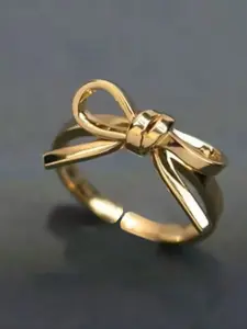 Ladies' Bowknot Open Ring, Fashion Rings, Perfect for Bridal Party, Festival, Adult Gift, Elegant Jewelry Accessory