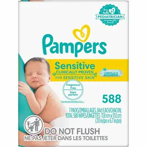 Procter & Gamble PGC07325 Baby Wipes Sensitive - Pack of 588