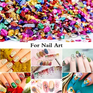 90g 1-6mm Colorful Crushed Glass Gravel - Premium Glass Beads, High-Quality Irregular Decor Stones for Nail Art Fillers, DIY Crafts