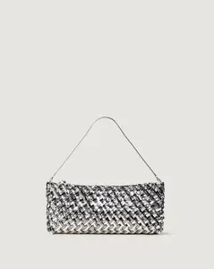 Gala Clutch Double Weave Metallic | Pewter