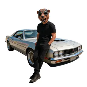 Miami Hotline Mark Bear full face mask,Miami Hotline Mark Bear Latex Mask - High Restoration Game Same Version, Muscle Brown Bear Style, Adult Halloween Party Funny Dress Up, Makeup Ball COSPLAY Carnival Stage Play Prop