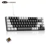 MageGee MK-Box 60% Wired Lighted Illuminated Mechanical Keyboard - 68-Key Ultra-Compact Design, Brown/Red Switches (Hot-Swappable), Portable LED Backlit - for Windows & Mac Gaming & Office, Pc Gaming Keyboard, Light Up Keyboard