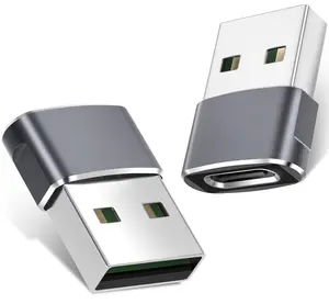 Basesailor USB to USB C Adapter for iPhone 17 Pro Max,17e 16 15 Charger Adapter 2Pack,Type C Female to USBA Male Converter for Apple Watch iWatch S11/10,AirPods Pro 3 4,iPad mini 7 Air,Samsung S26 S25