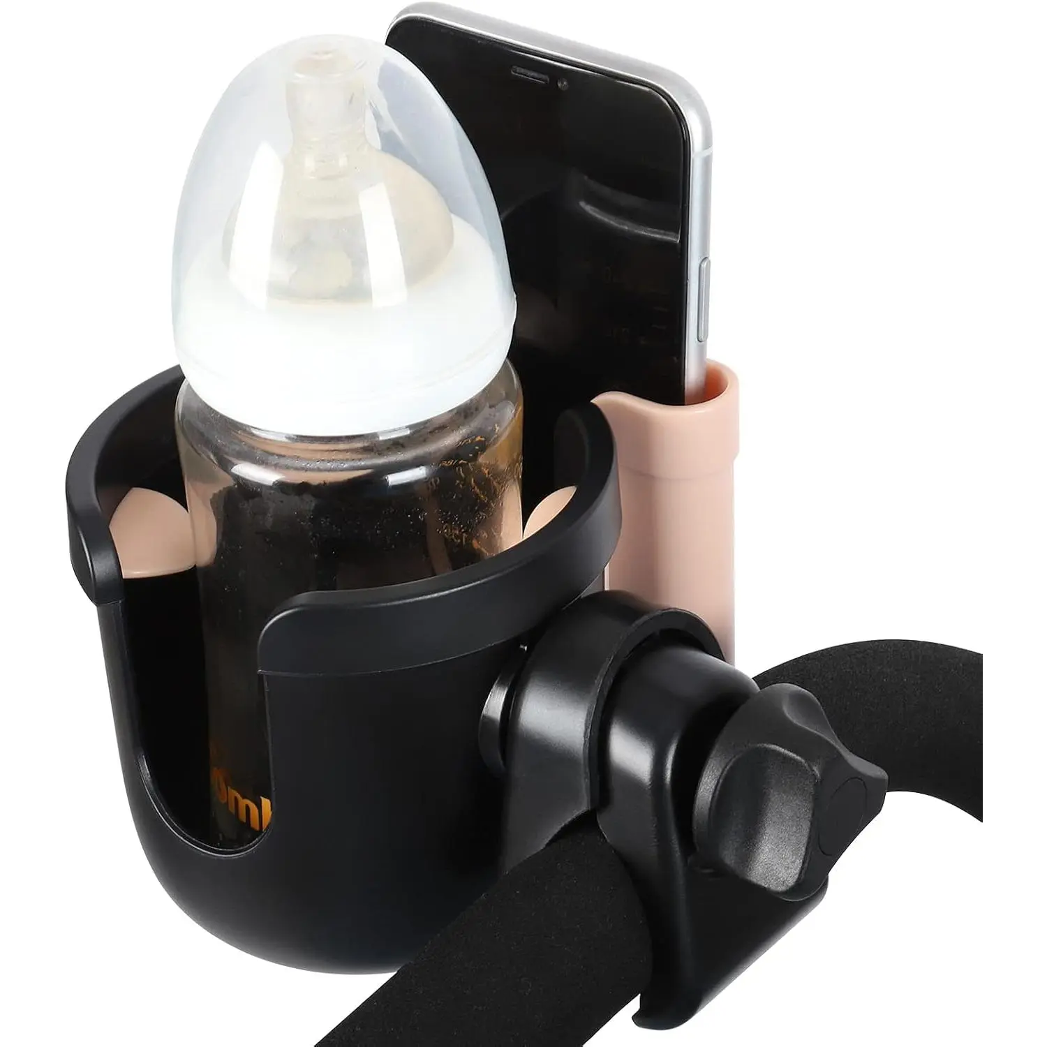 Stroller Cup Holder with Phone Holder, Bike Cup Holder, Universal Cup Holder for Uppababy Nuna Doona Strollers, 2-in-1 Cup Phone Holder for Stroller Bike Wheelchair Walker Accessory Stroller Cup Holder with Phone Holder, Bike Cup Holder, Universal Cup Holder for Uppababy Nuna Doona Strollers, 2-in-1 Cup Phone Holder for Stroller Bike Wheelchair Walker Accessory