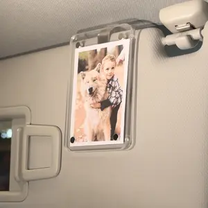 Personalized-Acrylic Car Sun Visor Photo Frame Clip, Wallet Photo Holder, Stylish Automotive Accessory, Unique Gift for Couples, Car Accessories