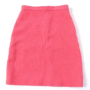Pre-owned GUCCI Wool Small Leather Goods Nylon Tweed A line Skirt Pink 36