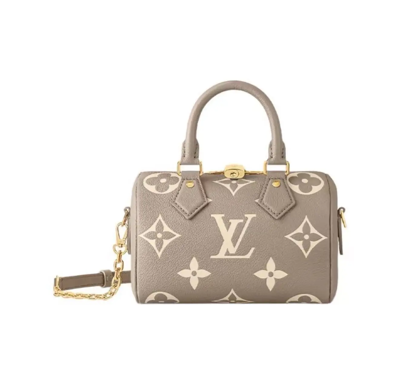 Pre-owned Louis Vuitton Speedy 20, Full Leather Elephant Grey, Chip Version【2604177】