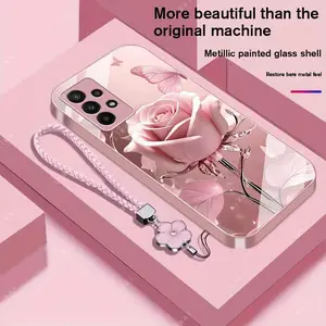 Suitable for [Galaxy A23] high-end phone case，a beautiful four-leaf clover lanyard is included,exquisite and high-end design,a variety of colors are available for you to choose from 995