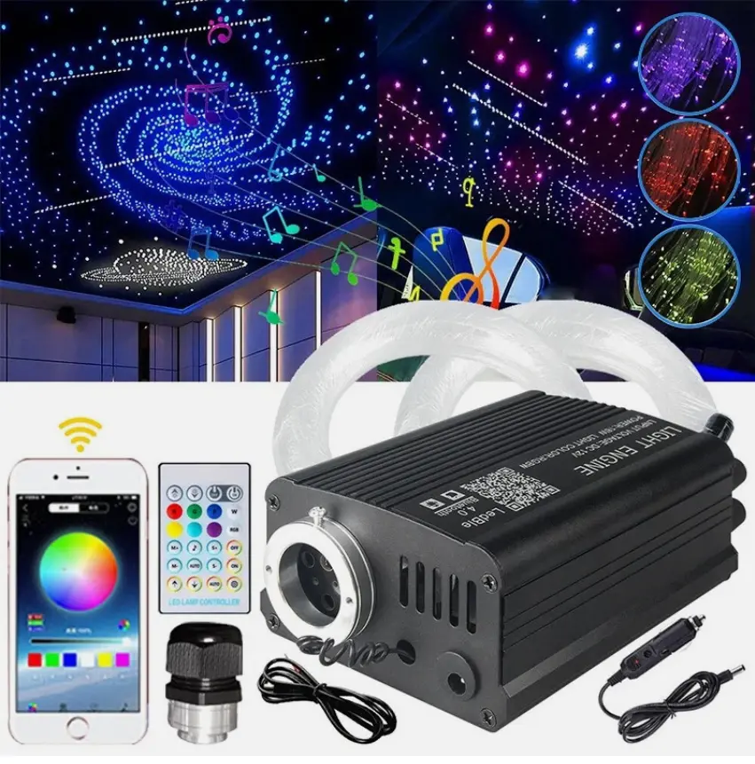 Premium Starlight Kit for Cars - 750/1100pcs Twinkling Fiber Optic Stars, App-Controlled Sky Ceiling Light, 12V Compact Starry Roof Lighting ideal birthday gift
