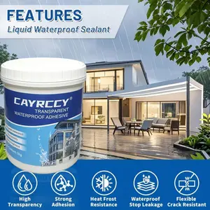 Clear Waterproof Sealant Rubber Coating| Stop Leaks for Roof, RV, Pipe, Window| Fast Curing| USA Warehouse 2-4 Day Shipping transparent glue coating invisible fix bathroom kit repair drywall