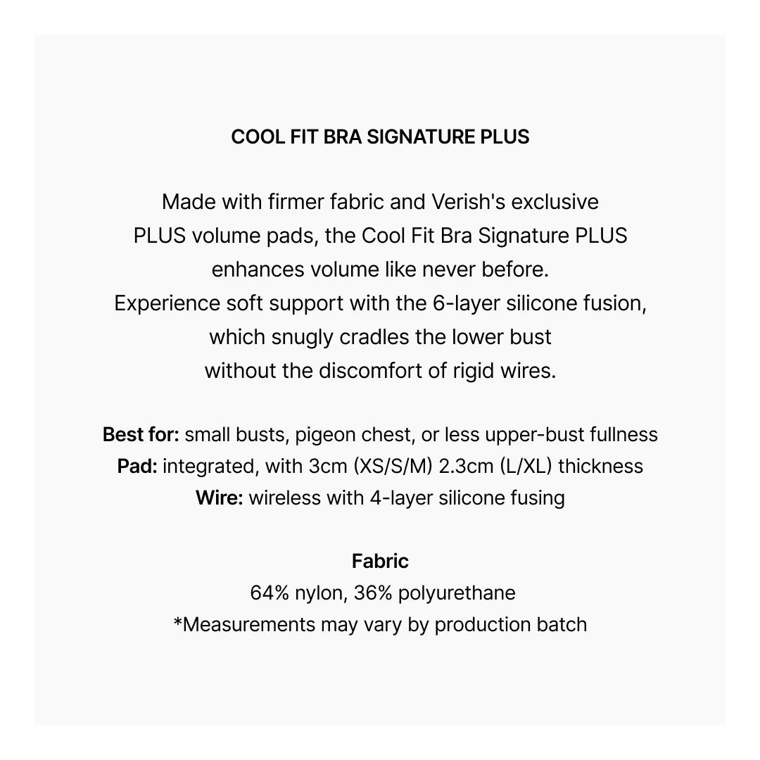 [VERISH] Cool Fit Bra Signature PLUS - 6-Layer Silicone Support Seamless Lift Bra - No Underwire Korean Wireless Bra for Women