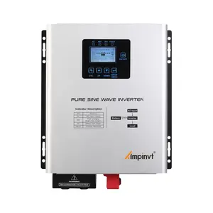 800W DC 12V Pure Sine Wave Inverter with Charger,UPS Backup Power Inverter without MPPT solar controller Safety Portable Switch Emergency Power