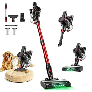 Cordless Vacuum Cleaner, 45KPA Stick Vacuum, 45Mins Runtime, 8-in-1 Anti- Vacuum Cleaners for  with LED Display, Rechargea