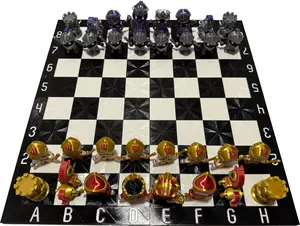 Poseable Articulating Fidgety Chess Set Nano Size (without Board), Made in USA
