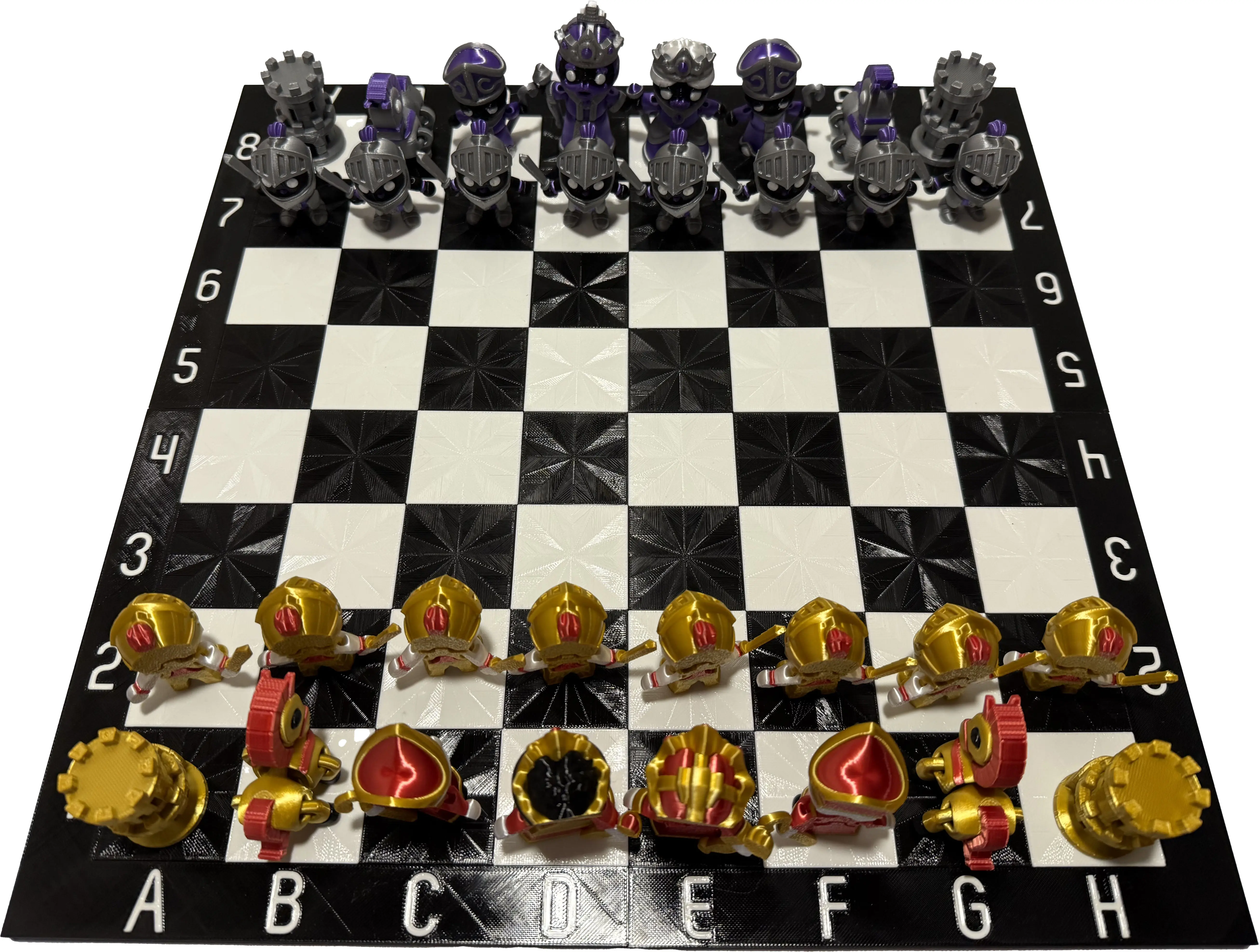 Poseable Articulating Fidgety Chess Set Standard Size (without Board), Made in USA