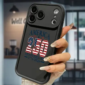America 250 Bold Print Phone case iPhone 16 16e 17 Air 15 14 13 12 11 Pro Max Plus X XS for Shockproof Silicone TPU Bumper Drop Protection Soft Cover Mother's Day gift