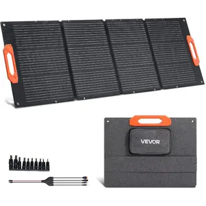 VEVOR 300W Foldable Monocrystalline Solar Panel, 23 High - Efficiency Portable Mono Solar Panel Charger with MC4 Output 10 - in - 1 DC Adapters, IP67 Waterproof for Power Stations, Camping, Hiking TripsVEVOR Super Brand Day