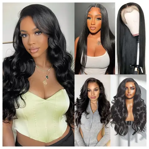 【Live Combo】3 Wigs Body Wave Lace Front Wigs Human Hair 180% Density 13x4 HD Transparent Straight Wig Human Hair Wig for Women Pre Plucked Wet and Wavy Glueless Frontal Wigs Human Hair