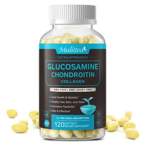Mulittea Triple Strength Glucosamine, Chondroitin, Collagen & MSM – Promote Joint Health & Mobility, 120 Capsules