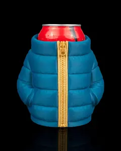 Cozy Can Puffer Jacket Holder 3D Printed Soda and Beer Can Cozy