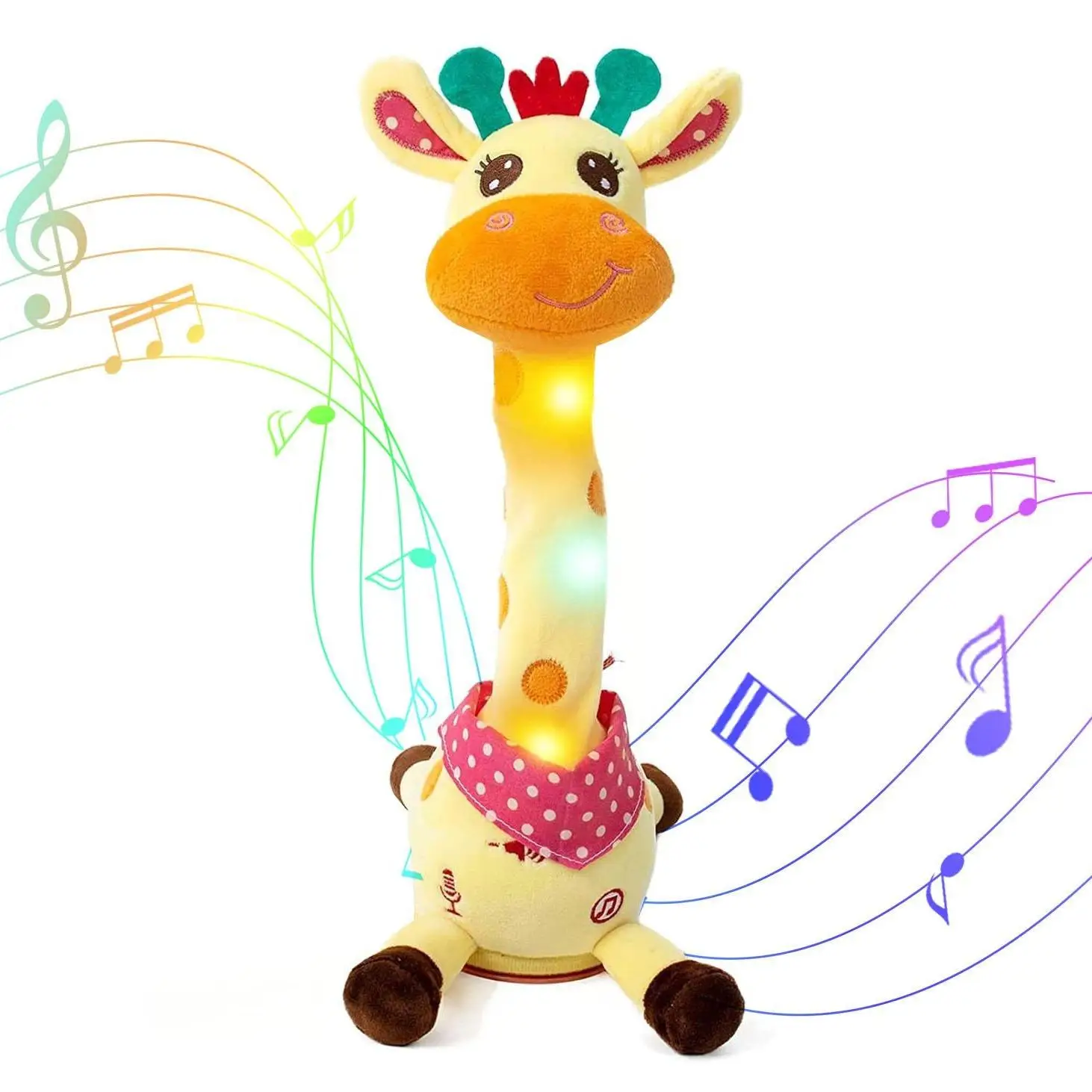 EMOIN Giraffe Stuffed Animal Toys Giraffe Toys Singing 10 Children's Songs Dancing Giraffe Light Up Toys Repeat What You Say Giraffe Gifts