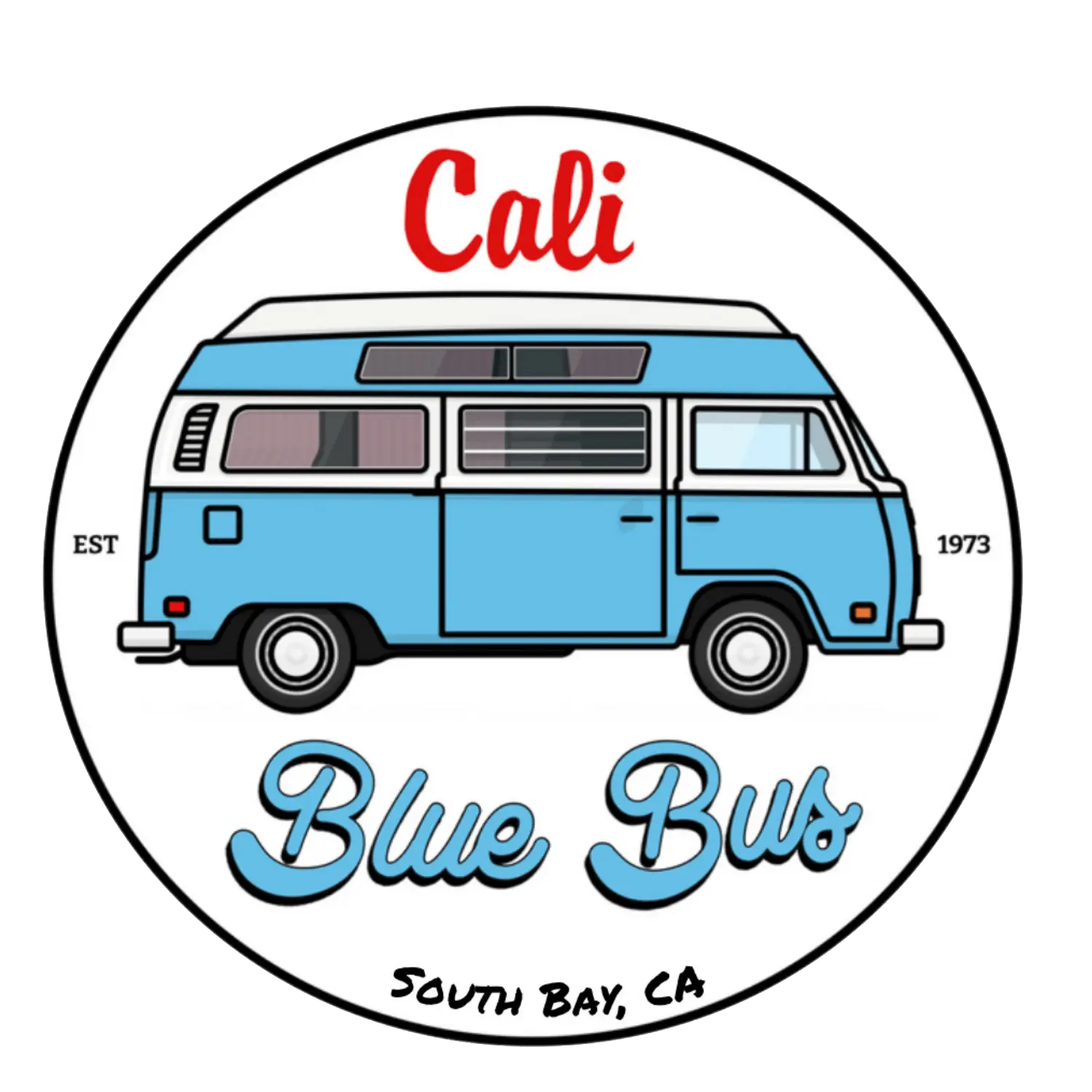 Cali Blue Bus Sticker