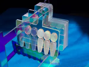 Polar Light Press on Nail Display Board/ Nail art Show Holder Stand Assembly Aurora Blue Hanger/ Nail Salon Manicurist Profile