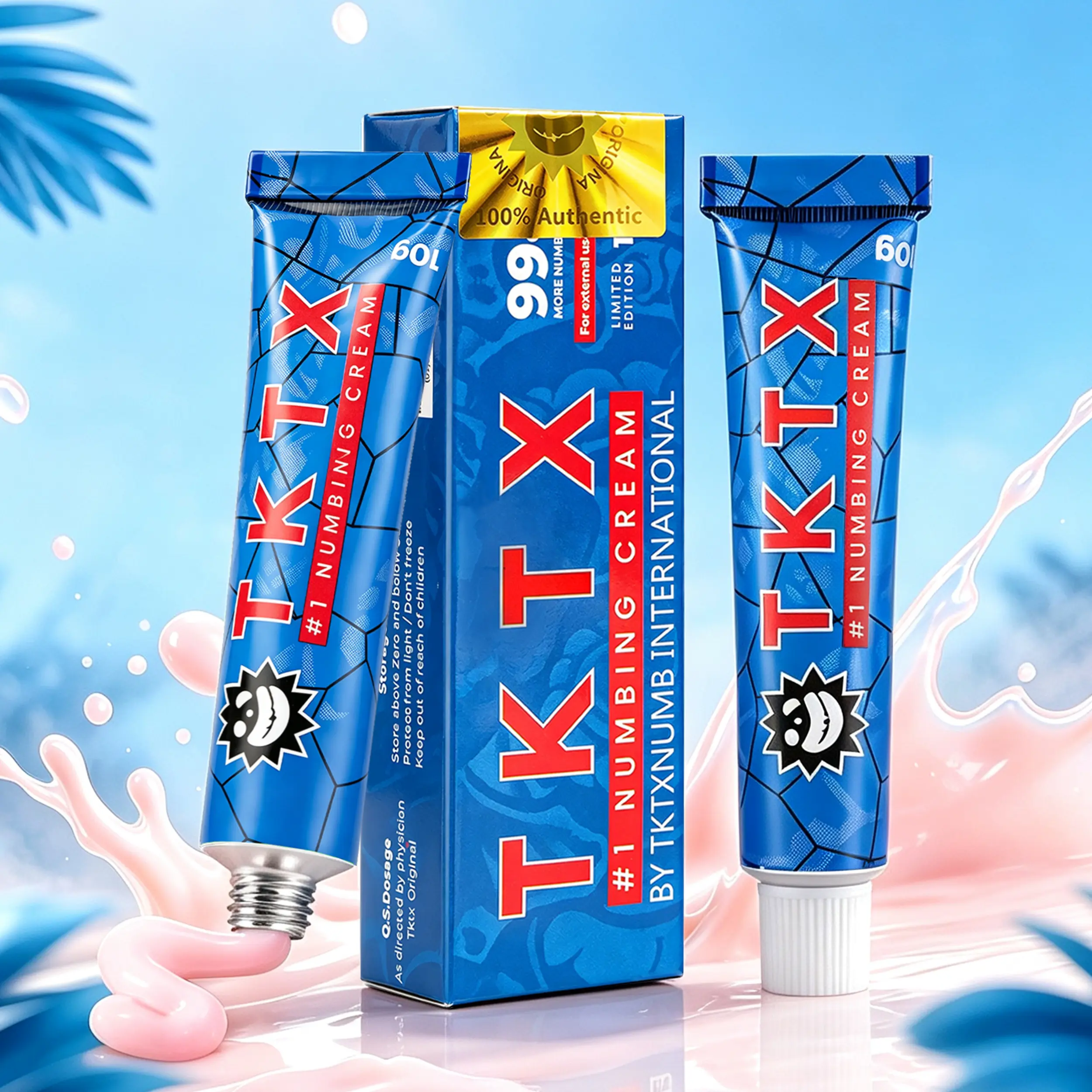 TKTX Numbing Cream - Blue - For Tattoos - Limited Edition Procedure 99% Strong 10g